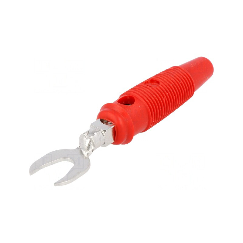 Mufă tip furcă roșie 60VDC 30A 2,5mm2 | Electronic-mag.ro | Componente Electronice Mufă tip furcă roșie 60VDC 30A 2,5mm2 | Electronic-mag.ro | Componente Electronice