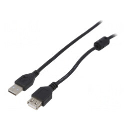Cablu USB 2.0 A-A 3m Negru Aurit | Electronic-mag.ro | Componente Electronice