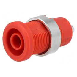 Soclu Banană Roșie 4mm 25A Nichelat | Electronic-mag.ro | Componente Electronice