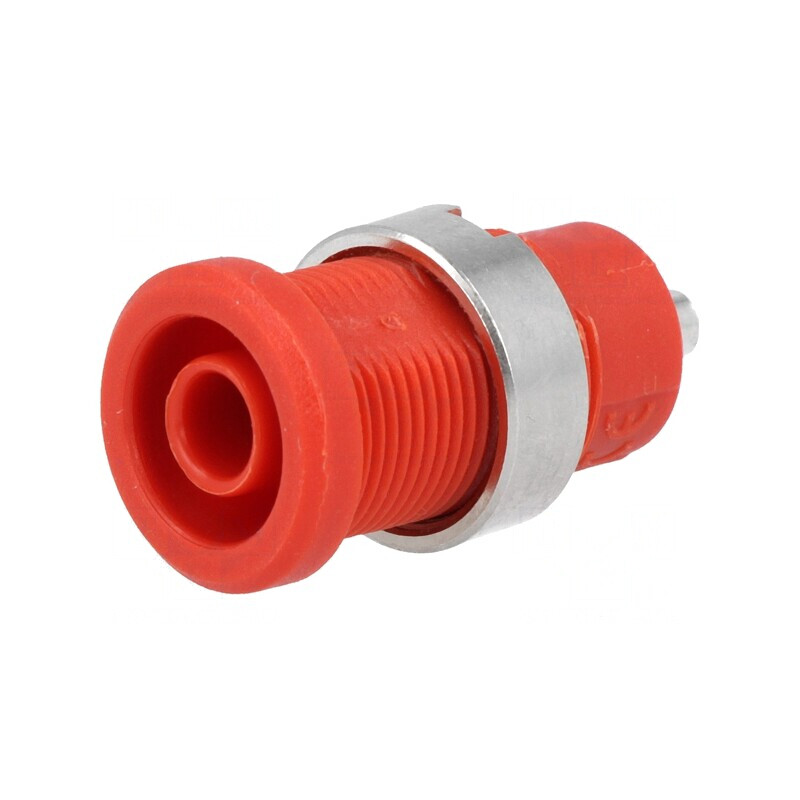 Soclu Banană Roșie 4mm 25A Nichelat | Electronic-mag.ro | Componente Electronice