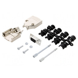 Kit Mufă Mamă D-Sub 9 PIN Lipire pe Cablu | Electronic-mag.ro | Componente Electronice