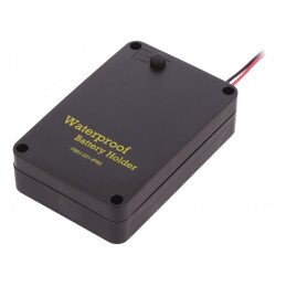 Suport Baterii AA cu Comutator - Negru IP65 | Electronic-mag.ro | Componente Electronice