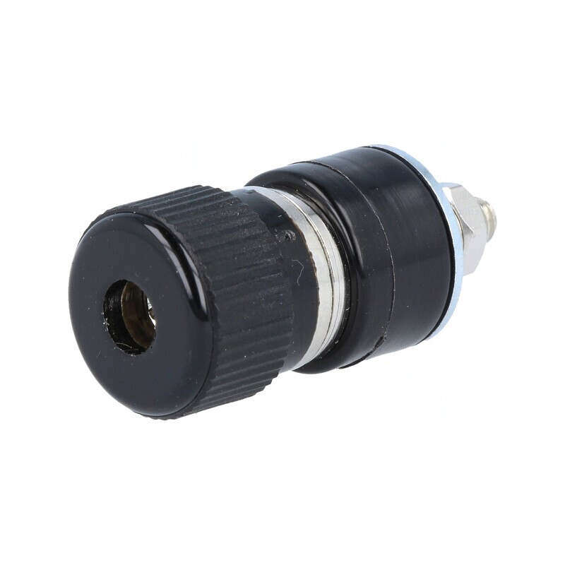 Soclu Banană 4mm Negru 30A 60VDC | Electronic-mag.ro | Componente Electronice