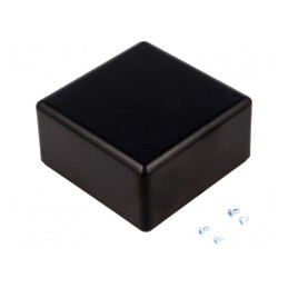 Carcasă universală SENSES ABS neagră 69x69x37mm | Electronic-mag.ro | Componente Electronice