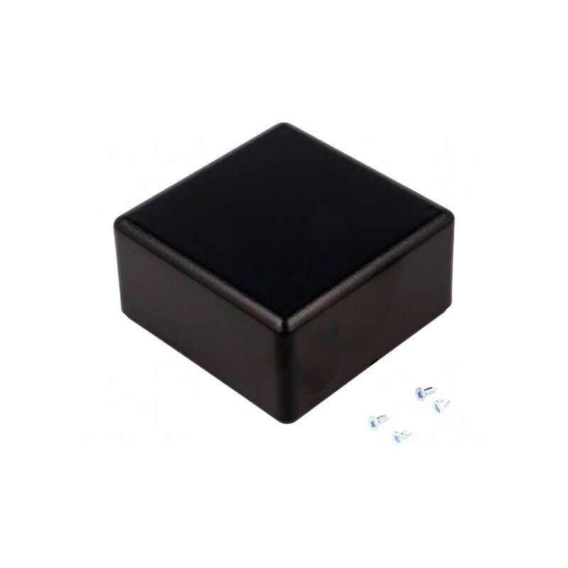 Carcasă universală SENSES ABS neagră 69x69x37mm | Electronic-mag.ro | Componente Electronice
