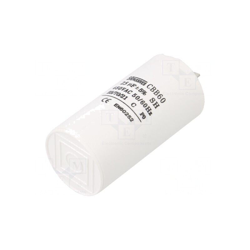 Condensator pentru Motoare 25uF 450V ±5% | Electronic-mag.ro | Componente Electronice