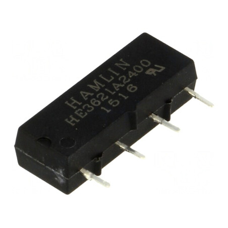 Releu senzor reed SPST-NO 24VDC 500mA 200VDC 10W | Electronic-mag.ro | Componente Electronice