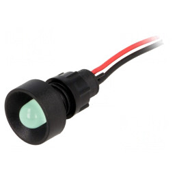 Lampă LED verde 220VDC Ø13mm IP40 | Electronic-mag.ro | Componente Electronice