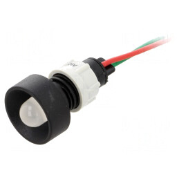 Lampă LED de control albă 24V Ø13mm IP40 | Electronic-mag.ro | Componente Electronice