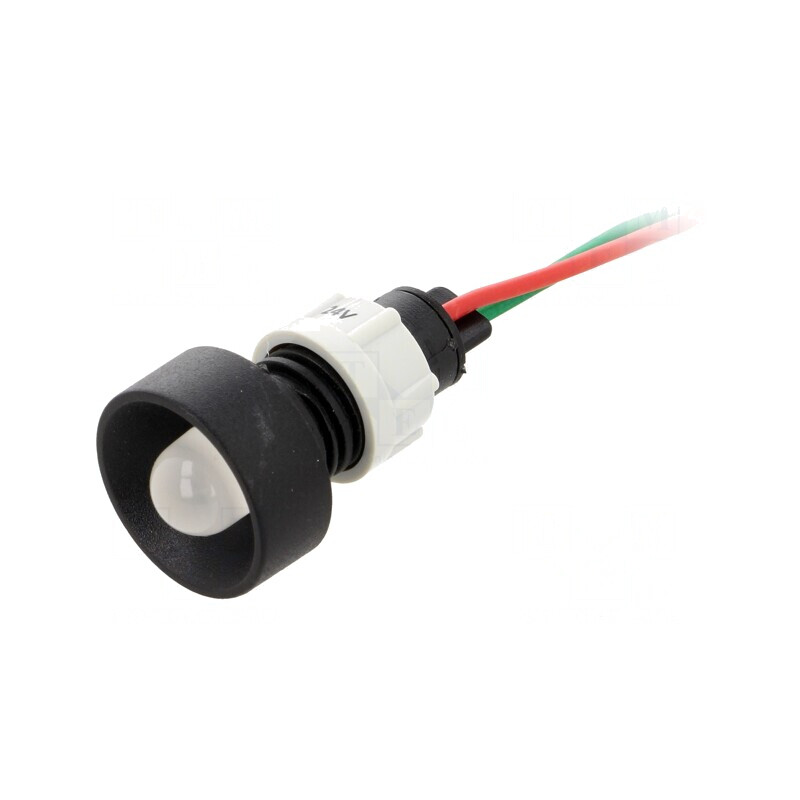 Lampă LED de control albă 24V Ø13mm IP40 | Electronic-mag.ro | Componente Electronice