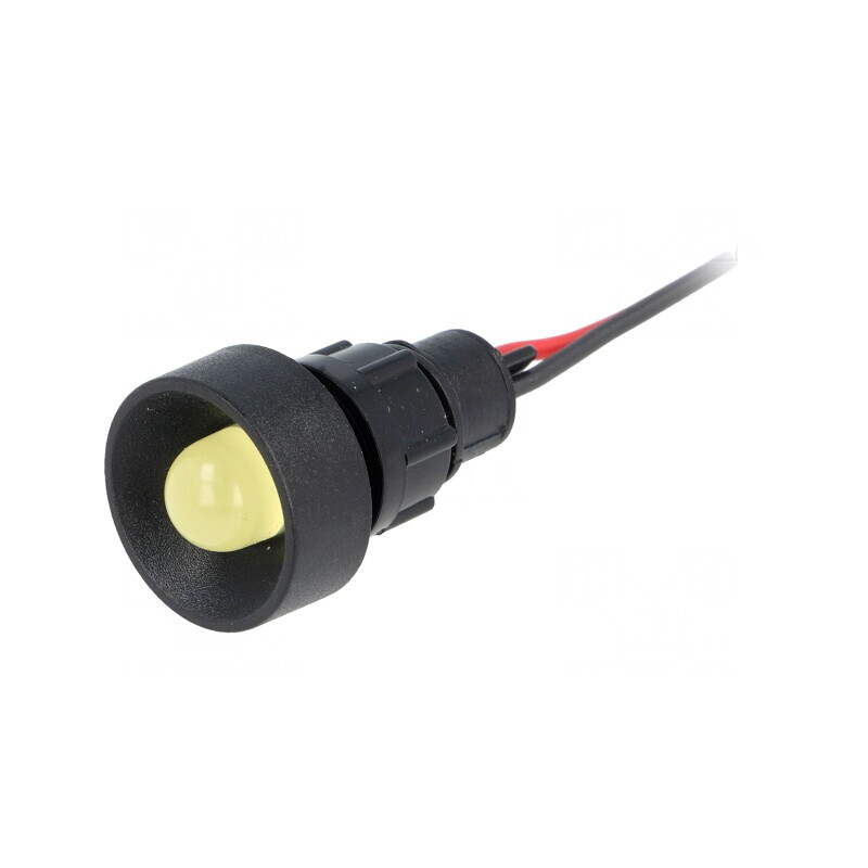Lampă LED galbenă 220VDC Ø13mm IP40 | Electronic-mag.ro | Componente Electronice