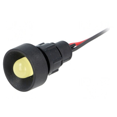 Lampă LED galbenă 220VDC Ø13mm IP40 | Electronic-mag.ro | Componente Electronice