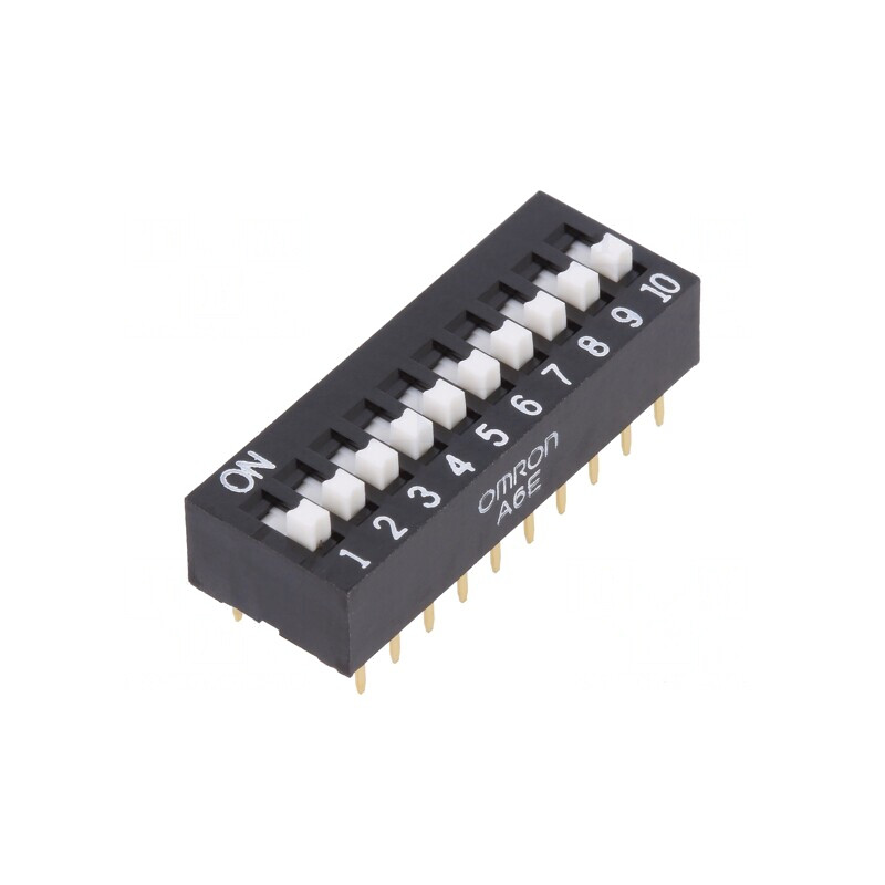 Comutator DIP-SWITCH 10 Secțiuni ON-OFF 24VDC | Electronic-mag.ro | Componente Electronice