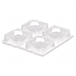 Lentilă LED pătrată transparentă 44-69° 8,5mm | Electronic-mag.ro | Componente Electronice