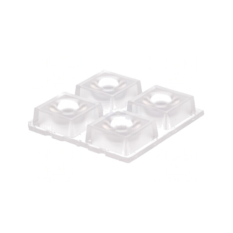 Lentilă LED pătrată transparentă 44-69° 8,5mm | Electronic-mag.ro | Componente Electronice