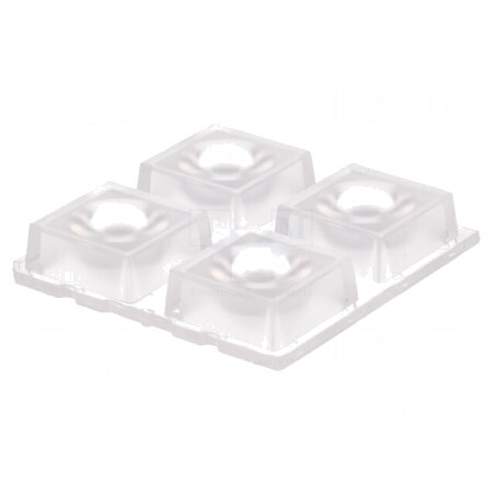 Lentilă LED pătrată transparentă 44-69° 8,5mm | Electronic-mag.ro | Componente Electronice