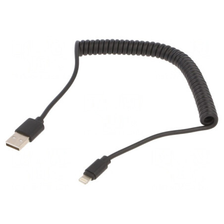Cablu USB Lightning 1.5m Spiralat | Electronic-mag.ro | Componente Electronice