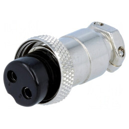 Mufă Microfon Mamă 2 PIN pe Cablu 6mm | Electronic-mag.ro | Componente Electronice