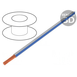 Cablu electric litat 2,5mm2 PVC alb-albastru