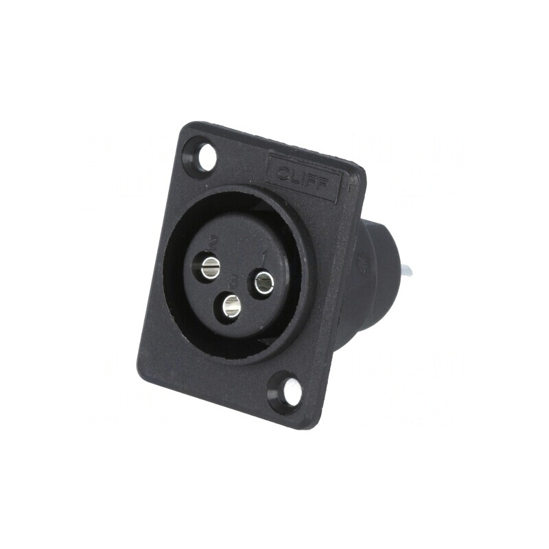 Soclu XLR Mamă 3 Pin Montare Panou | Electronic-mag.ro | Componente Electronice