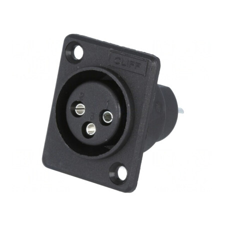 Soclu XLR Mamă 3 Pin Montare Panou | Electronic-mag.ro | Componente Electronice