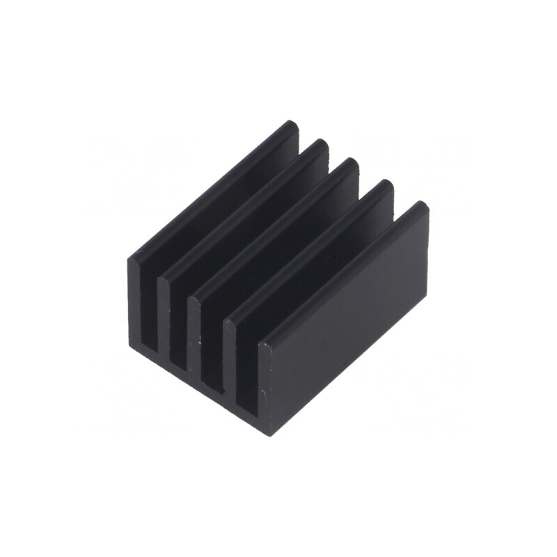 Radiator Extrudat cu Aripioare Negru 25x19x14mm | Electronic-mag.ro | Componente Electronice