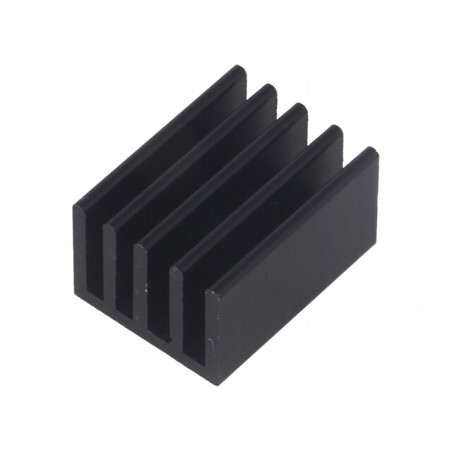 Radiator Extrudat cu Aripioare Negru 25x19x14mm | Electronic-mag.ro | Componente Electronice