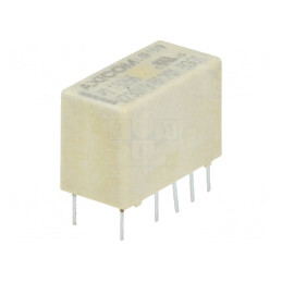Releu electromagnetic DPDT 12VDC 2A THT | Electronic-mag.ro | Componente Electronice