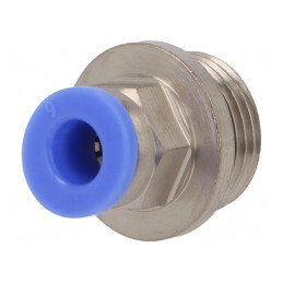 Racord Push-in Simplu Alamă Nichelată BLUELINE | Electronic-mag.ro | Componente Electronice