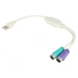 Adaptor USB la PS/2 cu 2 Sockets | Electronic-mag.ro | Componente Electronice