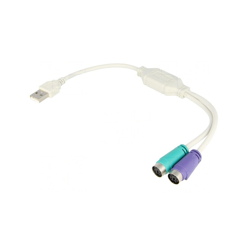 Adaptor USB la PS/2 cu 2 Sockets | Electronic-mag.ro | Componente Electronice