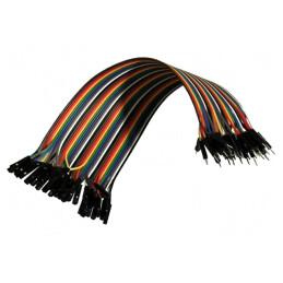 Cablu Conectare Tată-Mamă Multicolor 40buc 170mm | Electronic-mag.ro | Componente Electronice