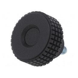 Buton Reglare Negru Ø31mm M6 10mm H24mm | Electronic-mag.ro | Componente Electronice