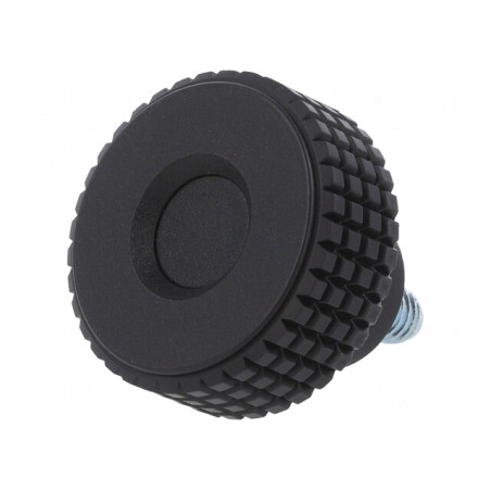 Buton Reglare Negru Ø31mm M6 10mm H24mm | Electronic-mag.ro | Componente Electronice
