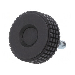 Buton de Reglare Negru Ø31mm M6 16mm H24mm | Electronic-mag.ro | Componente Electronice