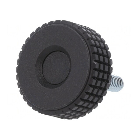 Buton de Reglare Negru Ø31mm M6 16mm H24mm | Electronic-mag.ro | Componente Electronice