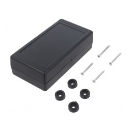 Carcasă universală 67x129x36mm ABS neagră | Electronic-mag.ro | Componente Electronice