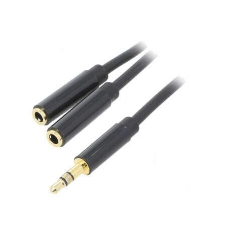 Cablu Audio Jack 3,5mm 3pin Y 0,3m | Electronic-mag.ro | Componente Electronice
