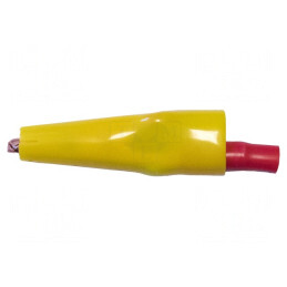 Bornă crocodil galbenă 10A 7,9mm | Electronic-mag.ro | Componente Electronice