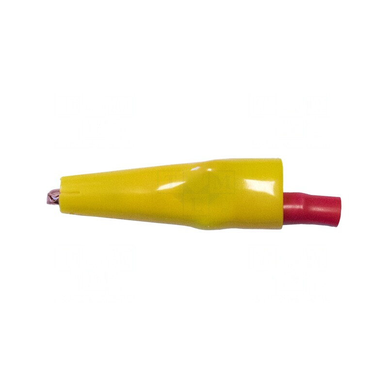 Bornă crocodil galbenă 10A 7,9mm | Electronic-mag.ro | Componente Electronice