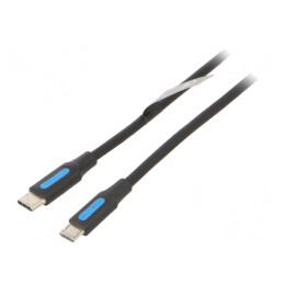 Cablu USB 2.0 micro USB B la USB C 1m negru | Electronic-mag.ro | Componente Electronice