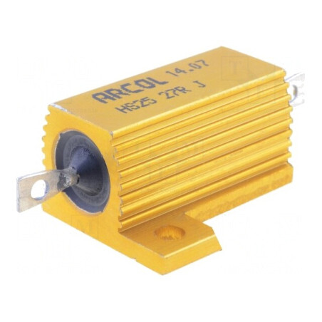 Rezistor bobinat cu radiator 27Ω 25W ±5% | Electronic-mag.ro | Componente Electronice