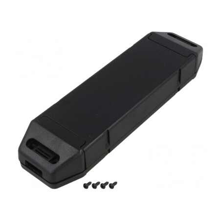 Carcasă Alimentator ABS Neagră 44x163x24 mm | Electronic-mag.ro | Componente Electronice