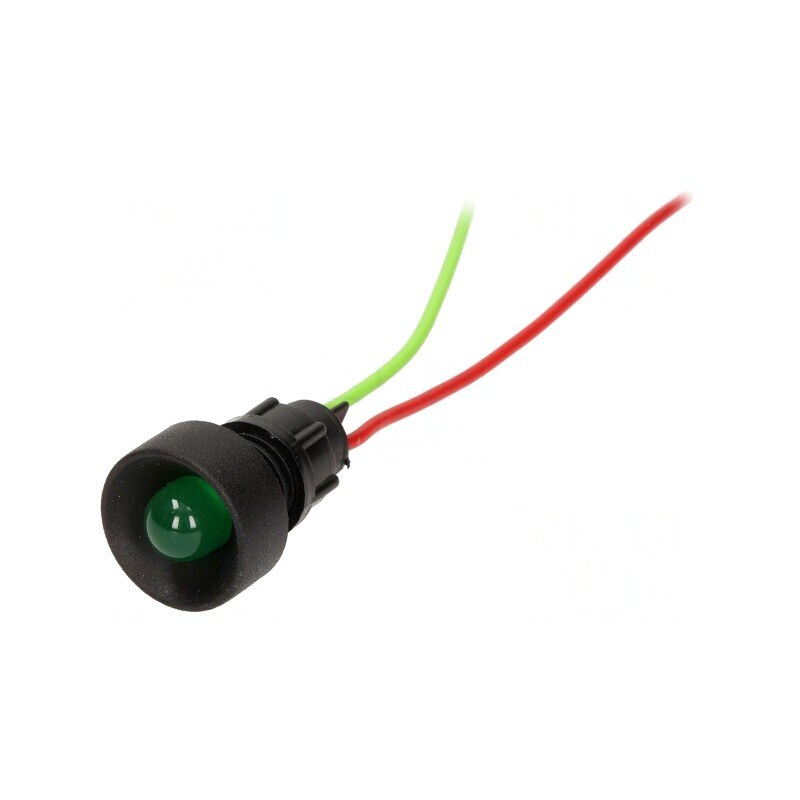 Lampă LED Verde 12-24V Ø13mm | Electronic-mag.ro | Componente Electronice