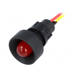 Lampă de control LED roșie Ø13mm 12-24V