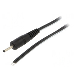 Cablu DC 2,35/0,7 Negru 0,5m | Electronic-mag.ro | Componente Electronice