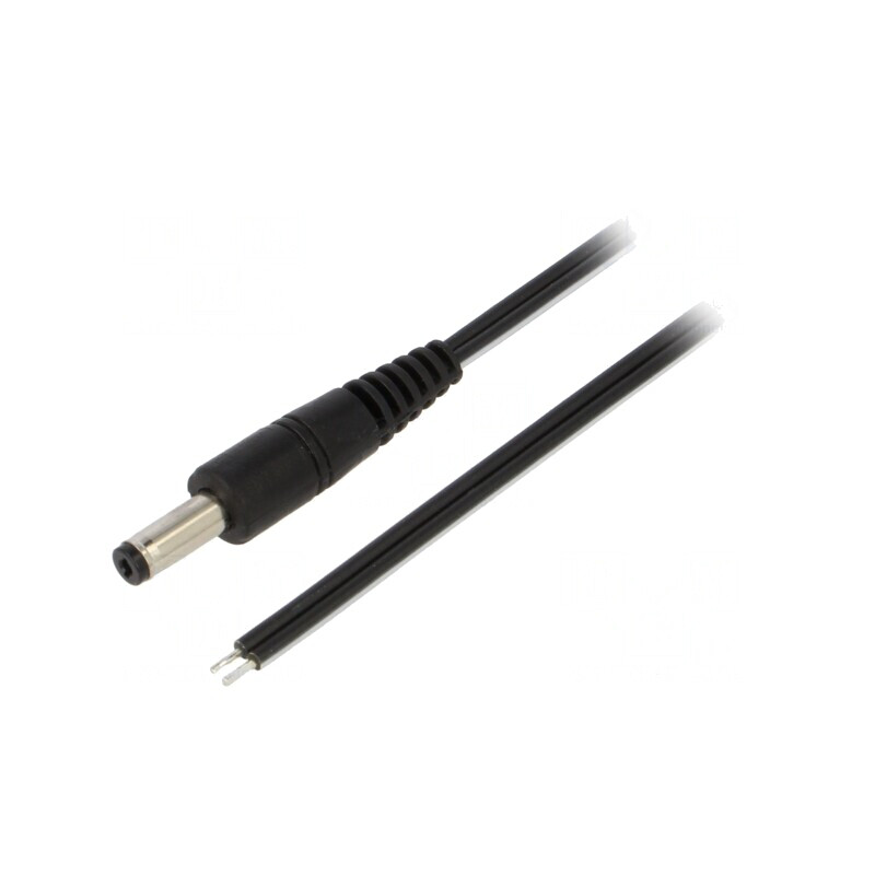Cablu Alimentare DC cu Mufă Dreaptă 4,8/1,7 Negru 0,5m | Electronic-mag.ro | Componente Electronice