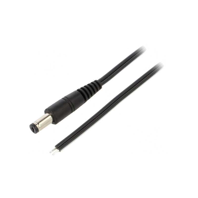 Cablu Alimentare DC 5,5/1,7mm Negru 0,5m | Electronic-mag.ro | Componente Electronice