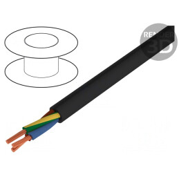 Cablu Electric Rotund Cupru Negru 3G1mm2 300V/500V | Electronic-mag.ro | Componente Electronice
