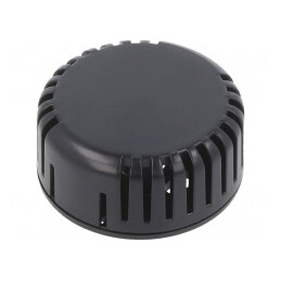 Carcasă alarmă ventilată 20,3mm ABS neagră | Electronic-mag.ro | Componente Electronice